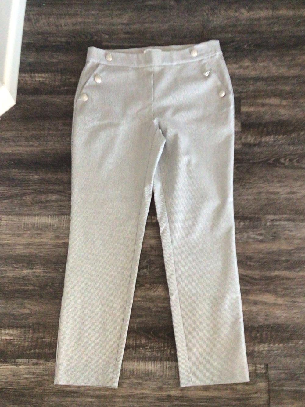 Jules & Leopold Light Gray Straight-Leg Sailor Pants